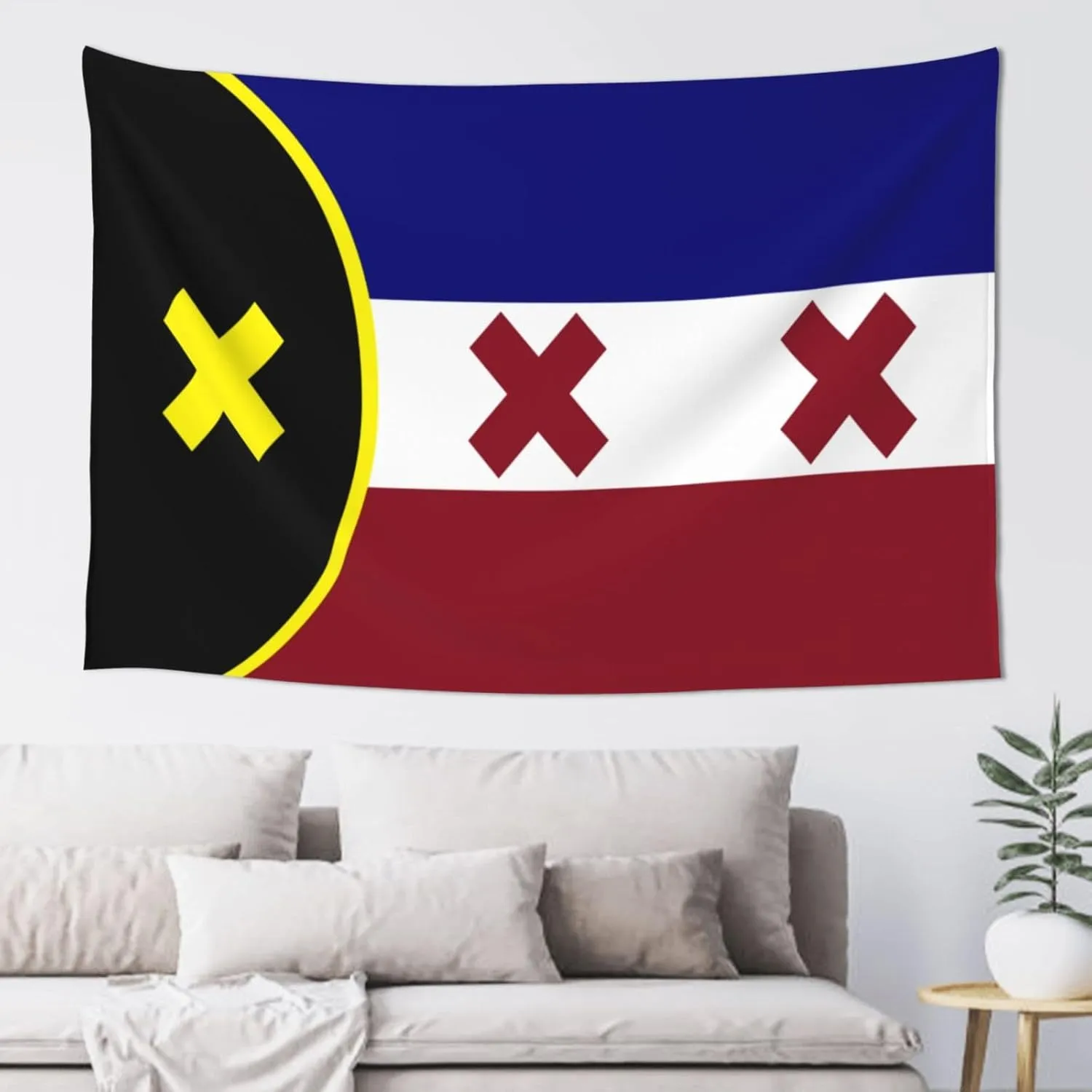 SEOCKA Dream SMP,L'Manberg Nation Flag, Lmanberg Tapestry Wall Posters 60X40 in Wall Hanging Decoration for Bedroom Living Room