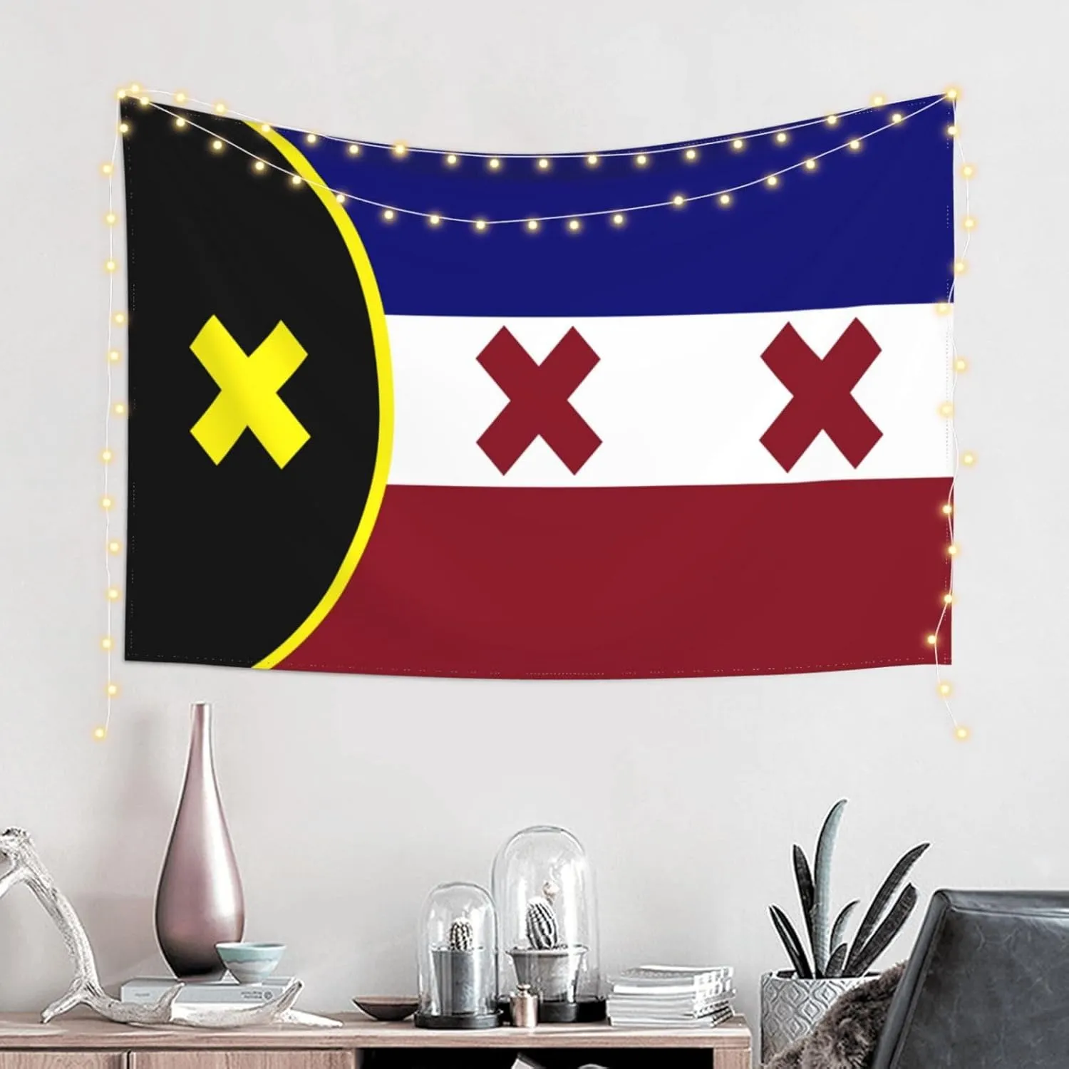 SEOCKA Dream SMP,L'Manberg Nation Flag, Lmanberg Tapestry Wall Posters 60X40 in Wall Hanging Decoration for Bedroom Living Room