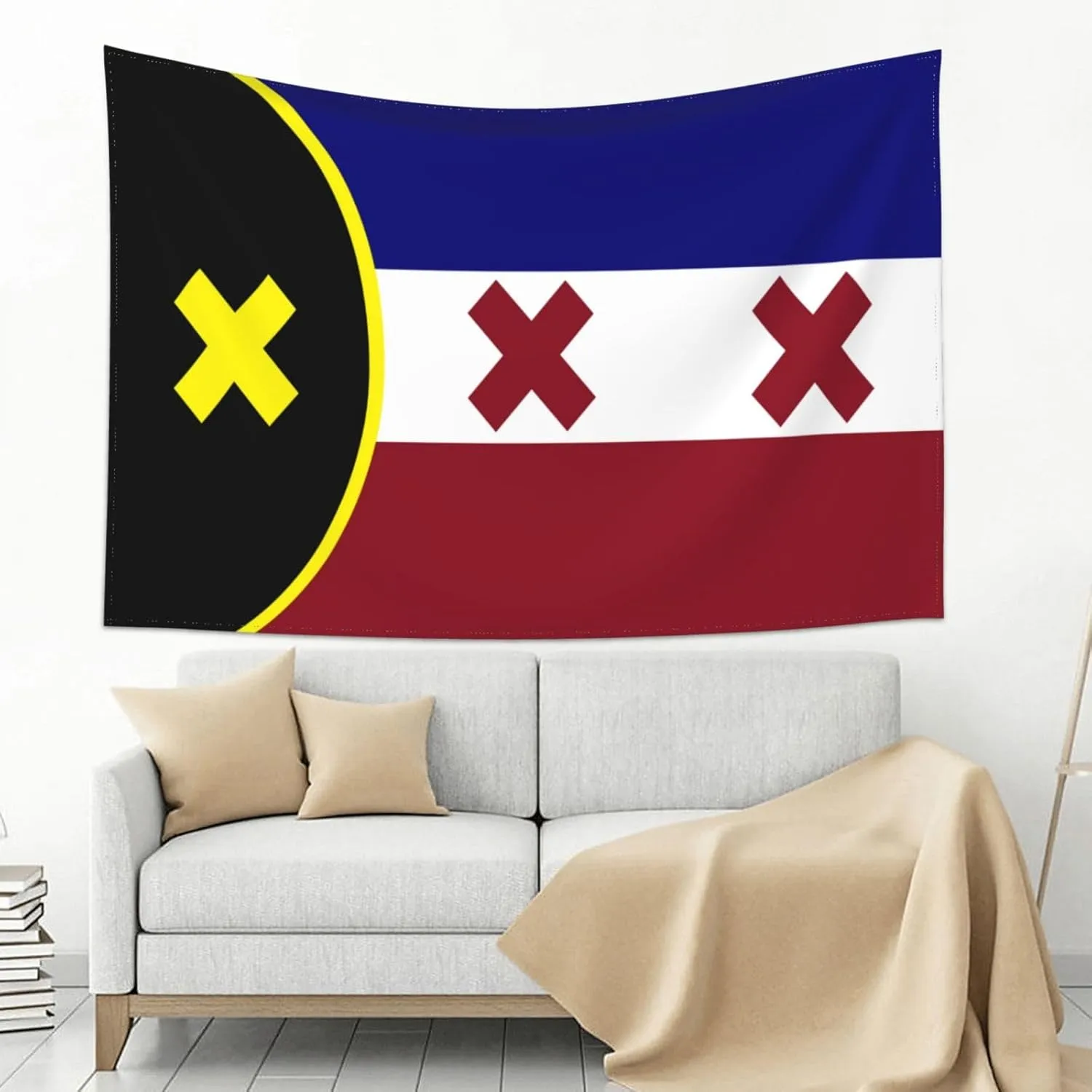 SEOCKA Dream SMP,L'Manberg Nation Flag, Lmanberg Tapestry Wall Posters 60X40 in Wall Hanging Decoration for Bedroom Living Room