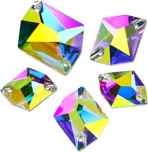Sew On Rhinestones Glass sew on Rhinestones Cosmic Glass Flat Back Sew on Rhinestone Gemstone Strass for Costume, Clothes, Garments, Jewelry, Belt，Shoes and DIY Crafts