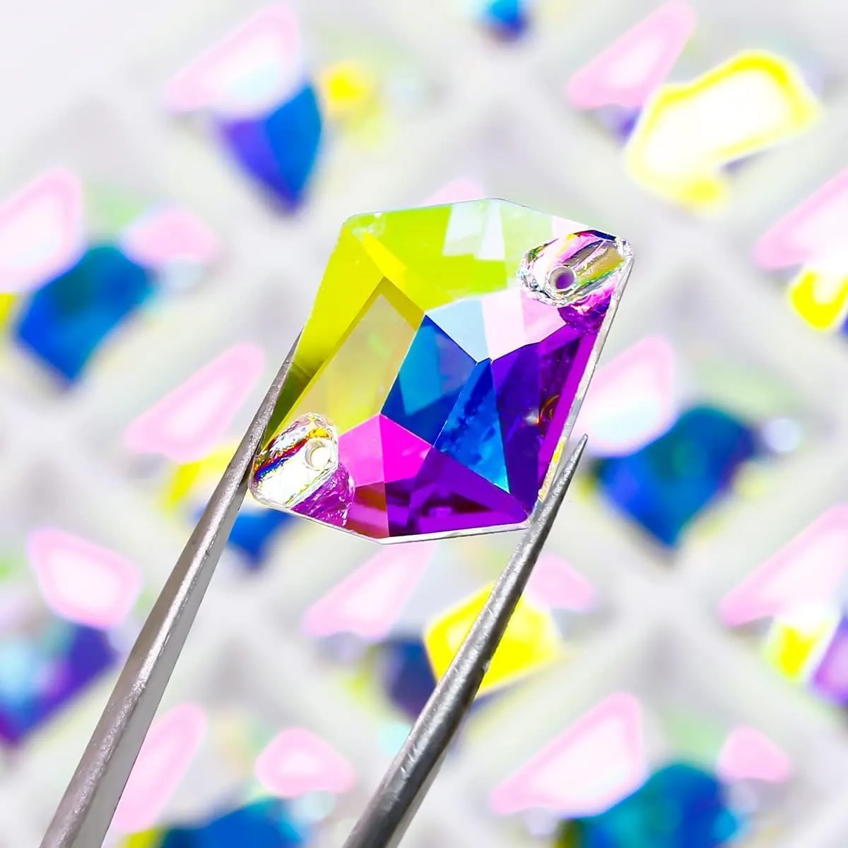 Sew On Rhinestones Glass sew on Rhinestones Cosmic Glass Flat Back Sew on Rhinestone Gemstone Strass for Costume, Clothes, Garments, Jewelry, Belt，Shoes and DIY Crafts