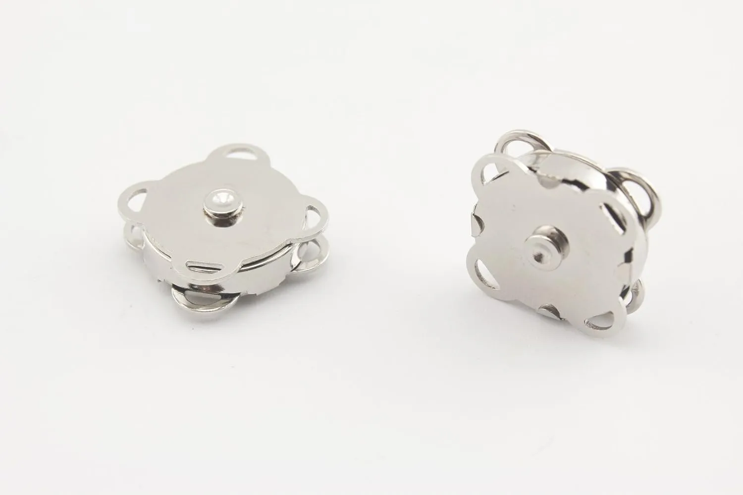 Sew on Thin Round Magnetic Snaps Bag Button Purse Leather Closures for Sewing Purse Bag Clutch Wallet 3/8 Inch / 10mm Nickel F24