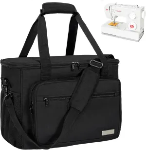 Sewing Machine Carrying Case with Multiple Storage Pockets for Accessories, Universal Tote Storage Bag