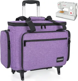 Sewing Machine Carrying Case with Multiple Storage Pockets for Accessories, Universal Tote Storage Bag