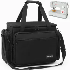 Sewing Machine Carrying Case with Multiple Storage Pockets for Accessories, Universal Tote Storage Bag