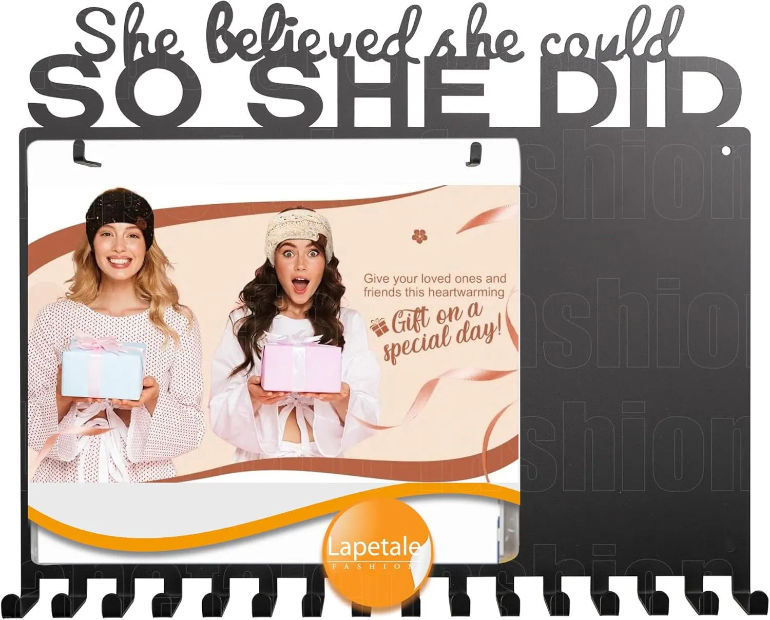 She Believed She Could SO SHE DID Race Medal Holder Wall Hanger,Marathon Medal Display and Runner Medal Hanger Display,Bib Running Medal Display, Running Medal Hanger Display,Medal Holder for Wall