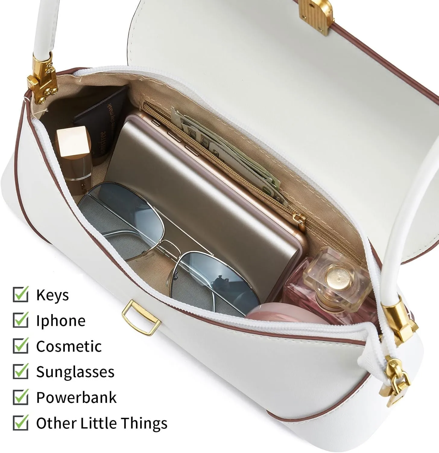 Shoulder Bag for Women Vintage Purse Fashion Classic Vegan Leather Clutch Tote Retro Handbag with Buckle Closure