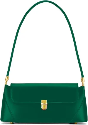 Shoulder Bag for Women Vintage Purse Fashion Classic Vegan Leather Clutch Tote Retro Handbag with Buckle Closure