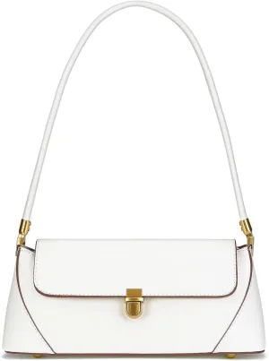 Shoulder Bag for Women Vintage Purse Fashion Classic Vegan Leather Clutch Tote Retro Handbag with Buckle Closure