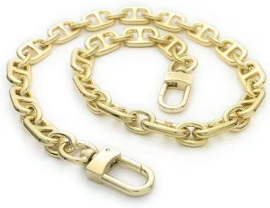 Shoulder Strap Metal Purse Chain Crossbody Replacement Strap [12mm] Lovely - Gold (16" / 40cm)