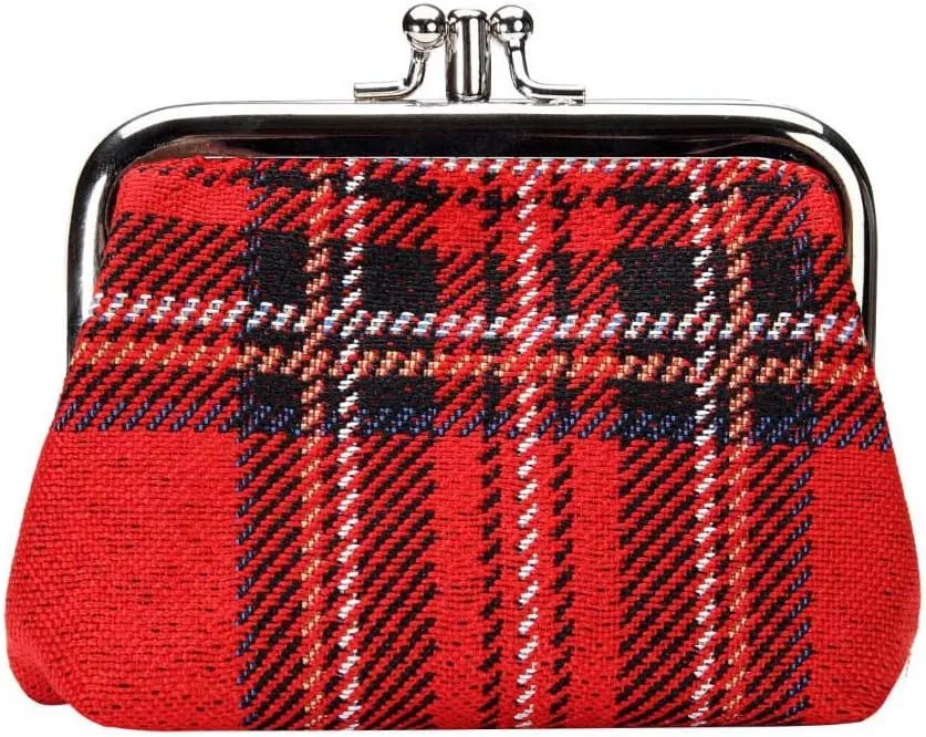 Signare Tapestry Double Pocket Change Pouch Kiss lock Coin Purse for Women