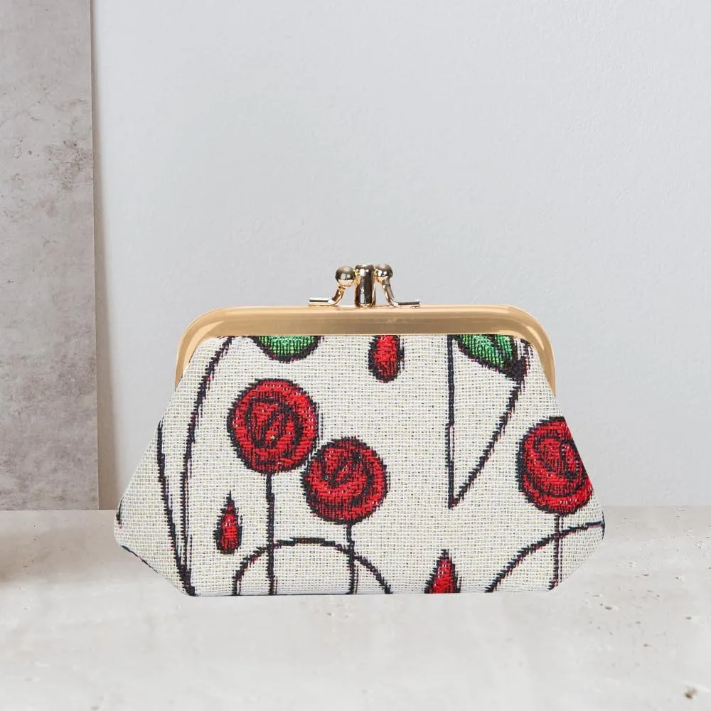 Signare Tapestry Double Pocket Change Pouch Kiss lock Coin Purse for Women