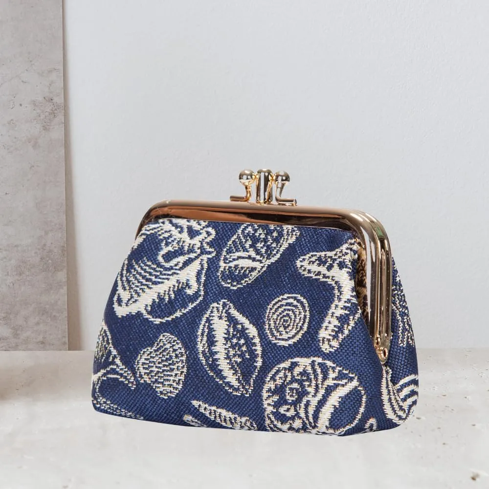Signare Tapestry Double Pocket Change Pouch Kiss lock Coin Purse for Women