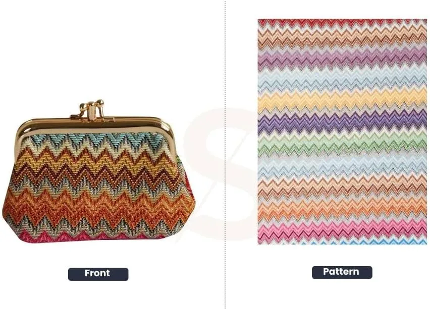 Signare Tapestry Double Pocket Change Pouch Kiss lock Coin Purse for Women