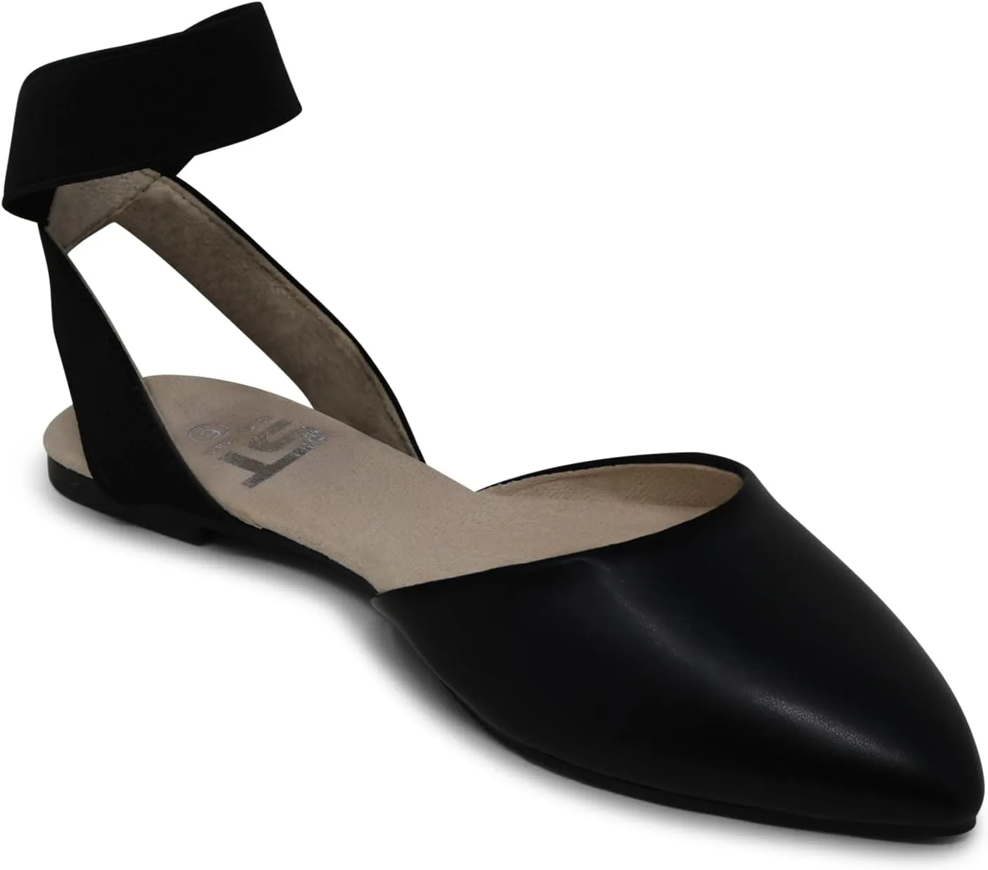 Silky Toes Foldable Flats for Women Dress Ankle Strap Shoes with Purse