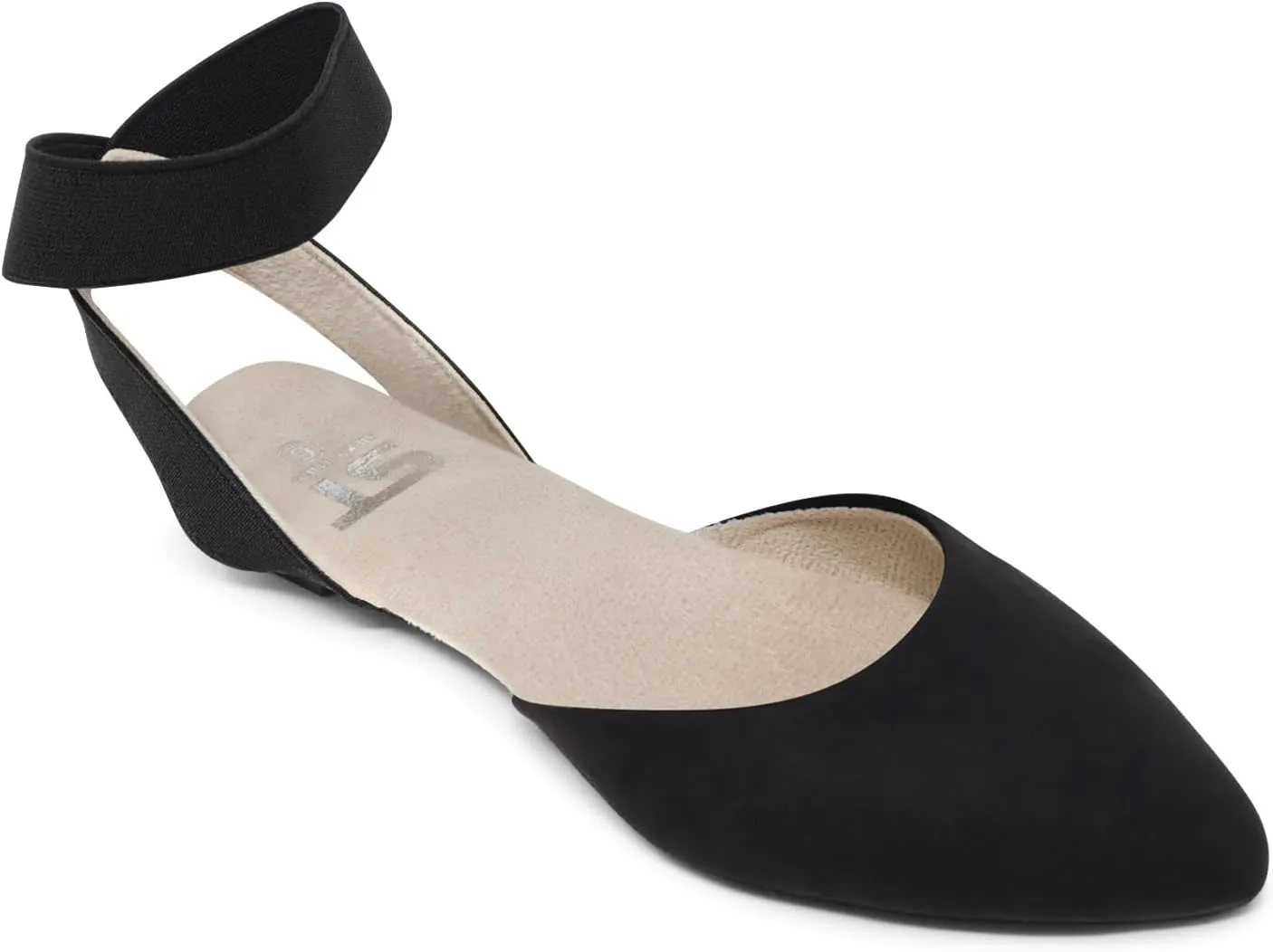 Silky Toes Foldable Flats for Women Dress Ankle Strap Shoes with Purse