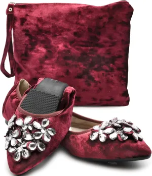 Silky Toes Foldable Flats for Women Dressy Ballet Shoes for Purse
