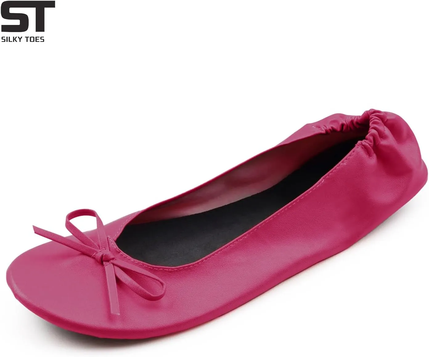 Silky Toes Foldable Flats for Women Purse Ballet Shoes Ballerina Slippers