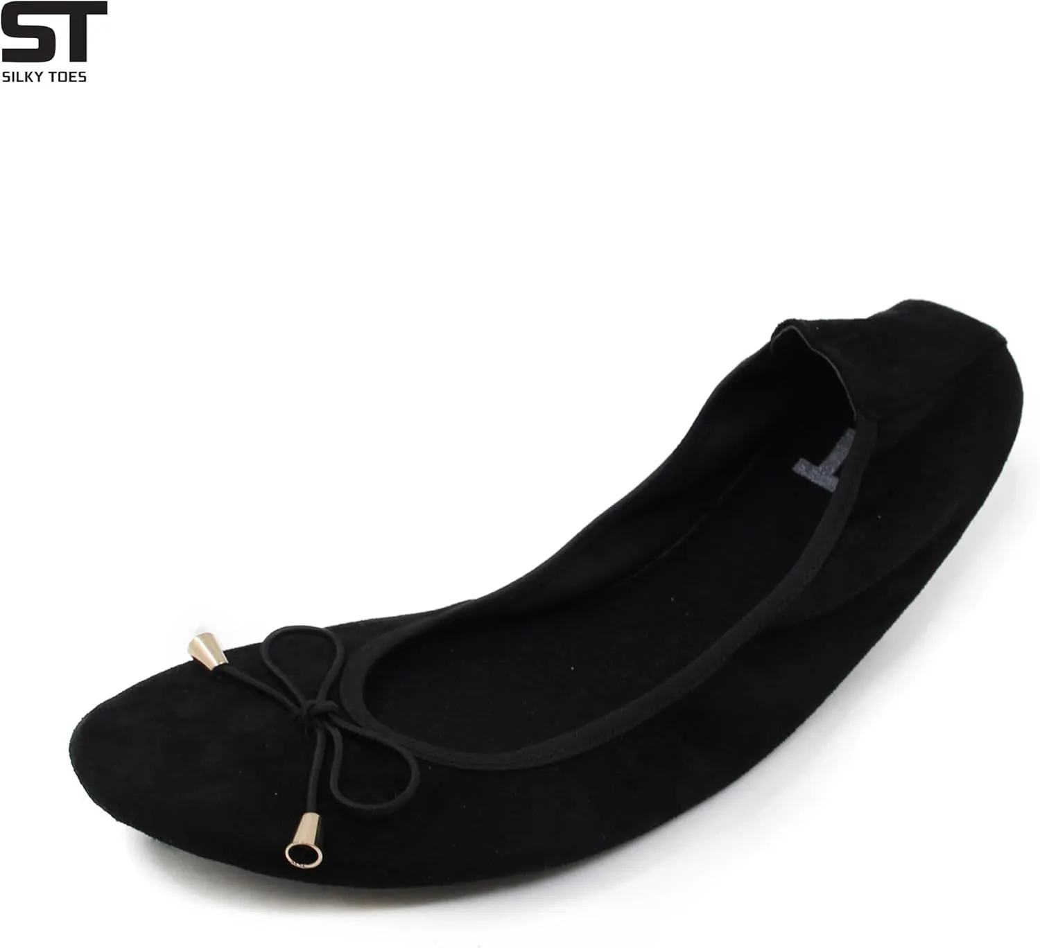 Silky Toes Foldable Flats for Women Purse Ballet Shoes Ballerina Slippers