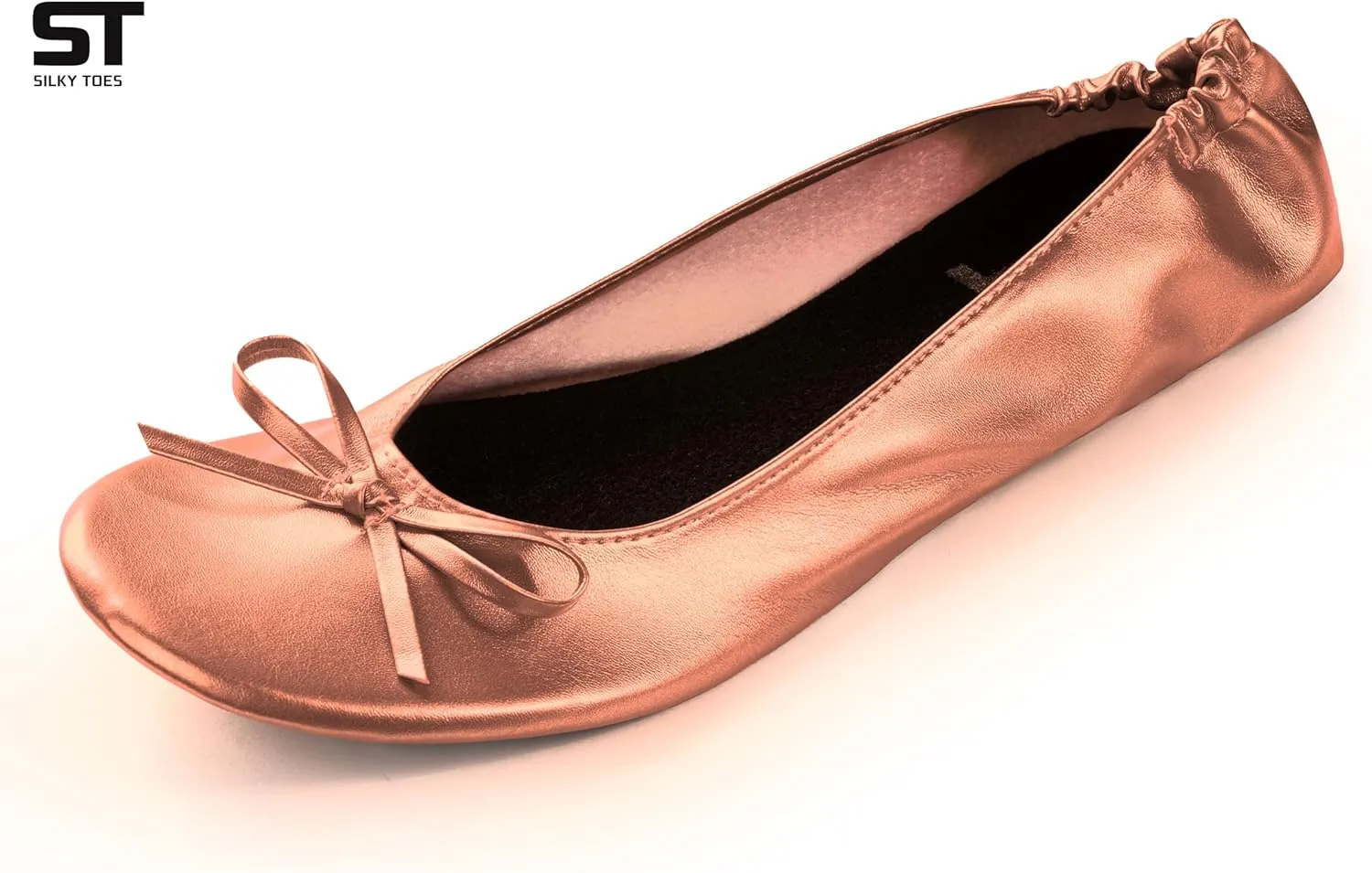 Silky Toes Foldable Flats for Women Purse Ballet Shoes Ballerina Slippers