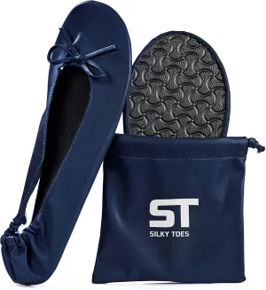 Silky Toes Foldable Flats for Women Purse Ballet Shoes Ballerina Slippers
