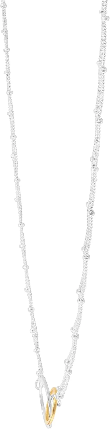 Silpada 'Pagosa' Circle Linking Station Necklace in Sterling Silver and 14K Gold Plating