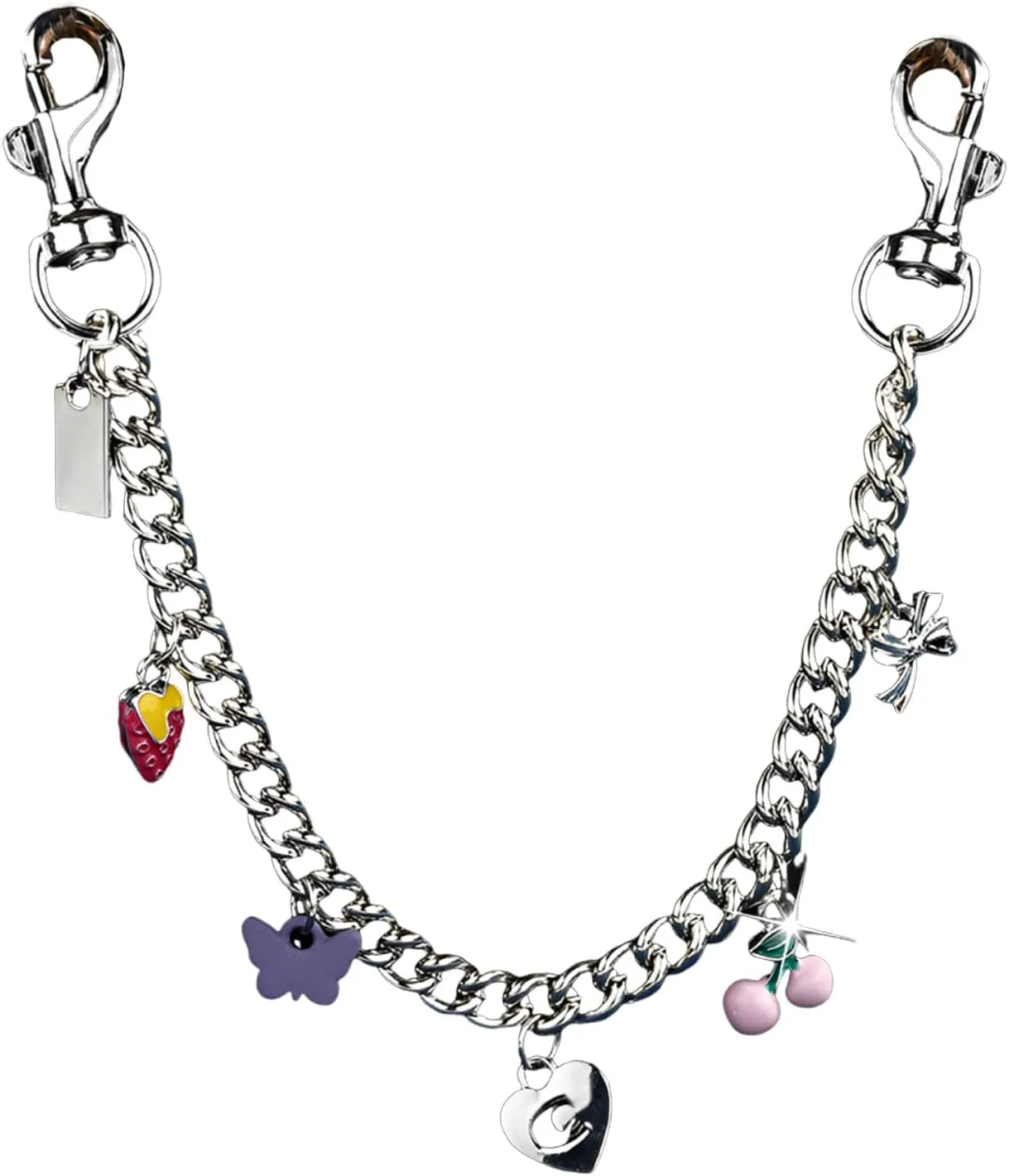 ﻿Silver Cute Bag Charms Wallet Chain Keychains Gold Chain For Purse Purse Accessories For Handbags For women