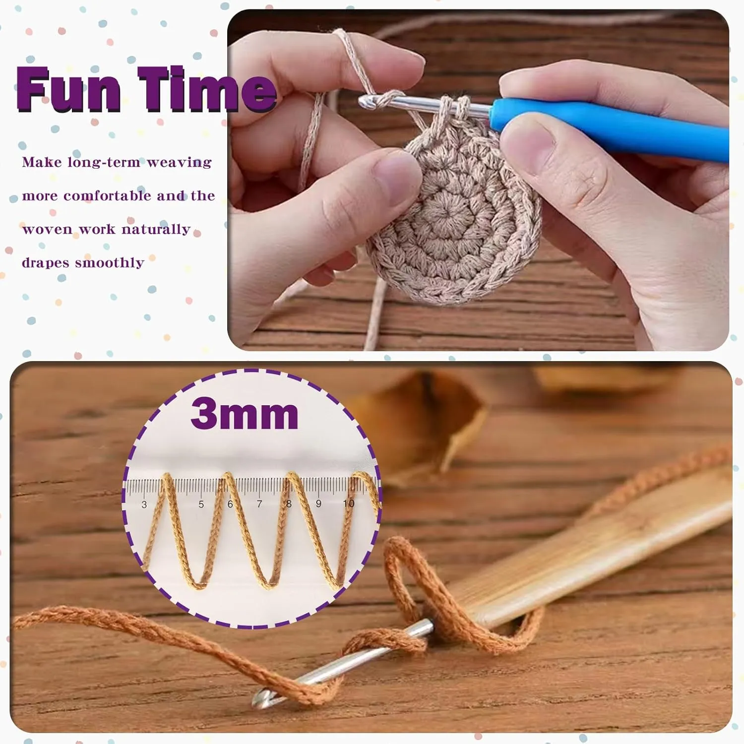 SIMEIQI 2 PCS 400g Beige Yellow 100% Cotton Yarn Hollow Knitted Crochet Yarn,328 Yards Fabric Yarn Round Rope Yarn for DIY Handbag Purse Basket Cushion Crochet Bag