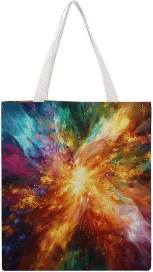 Single Canvas Shopping Bag,Explosion Abstract Style Print Cotton Tote Bag,practical Large Capacity Tote Bag,ladies Tote Bag