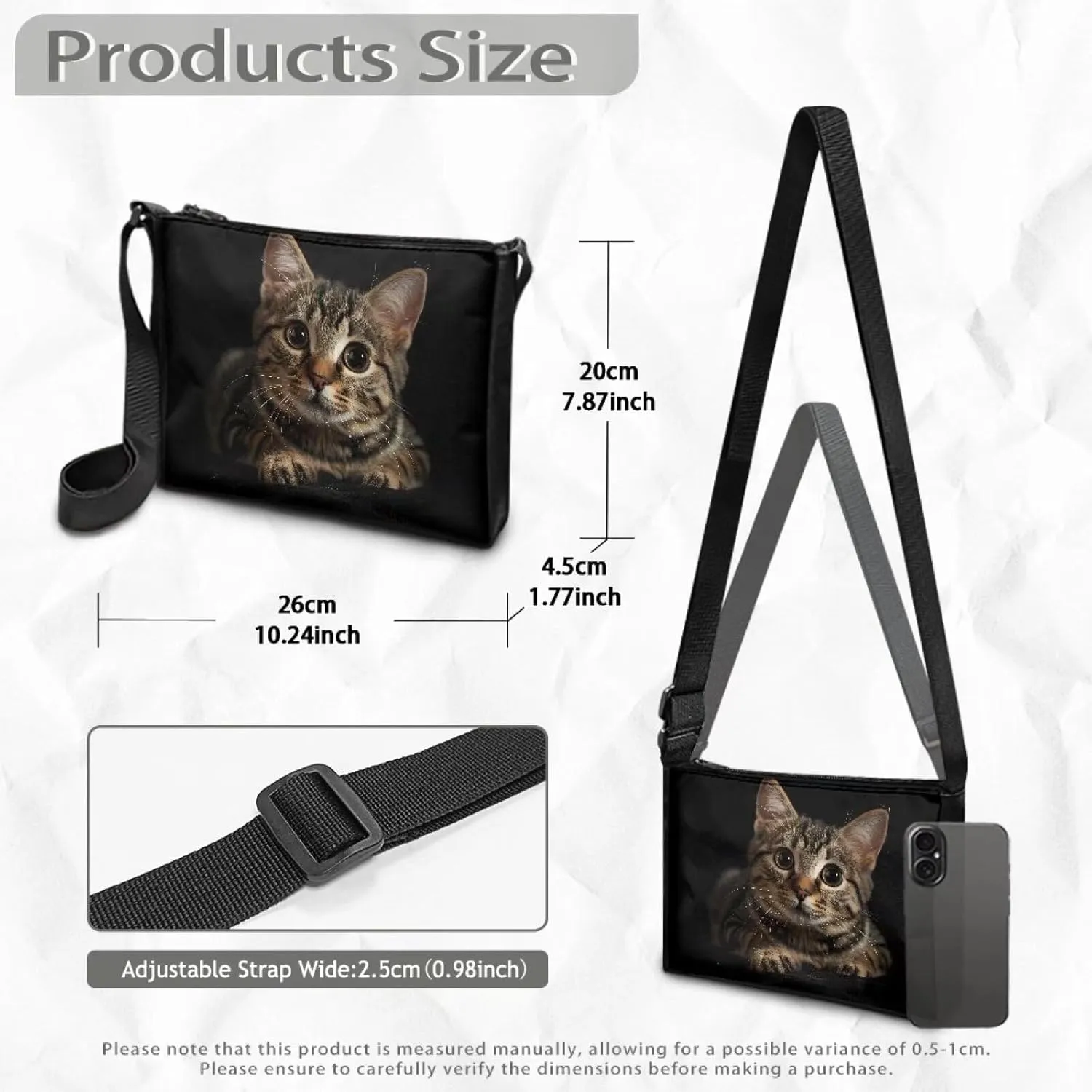 Sling Bag Small Crossbody Backpack Shoulder Bag for Women Men Trendy Adjustable Shoulder Strap Travel Bag Zippered
