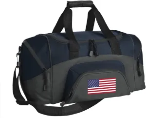 SMALL American Flag Gym Bag Deluxe USA Flag Travel Duffel Bag
