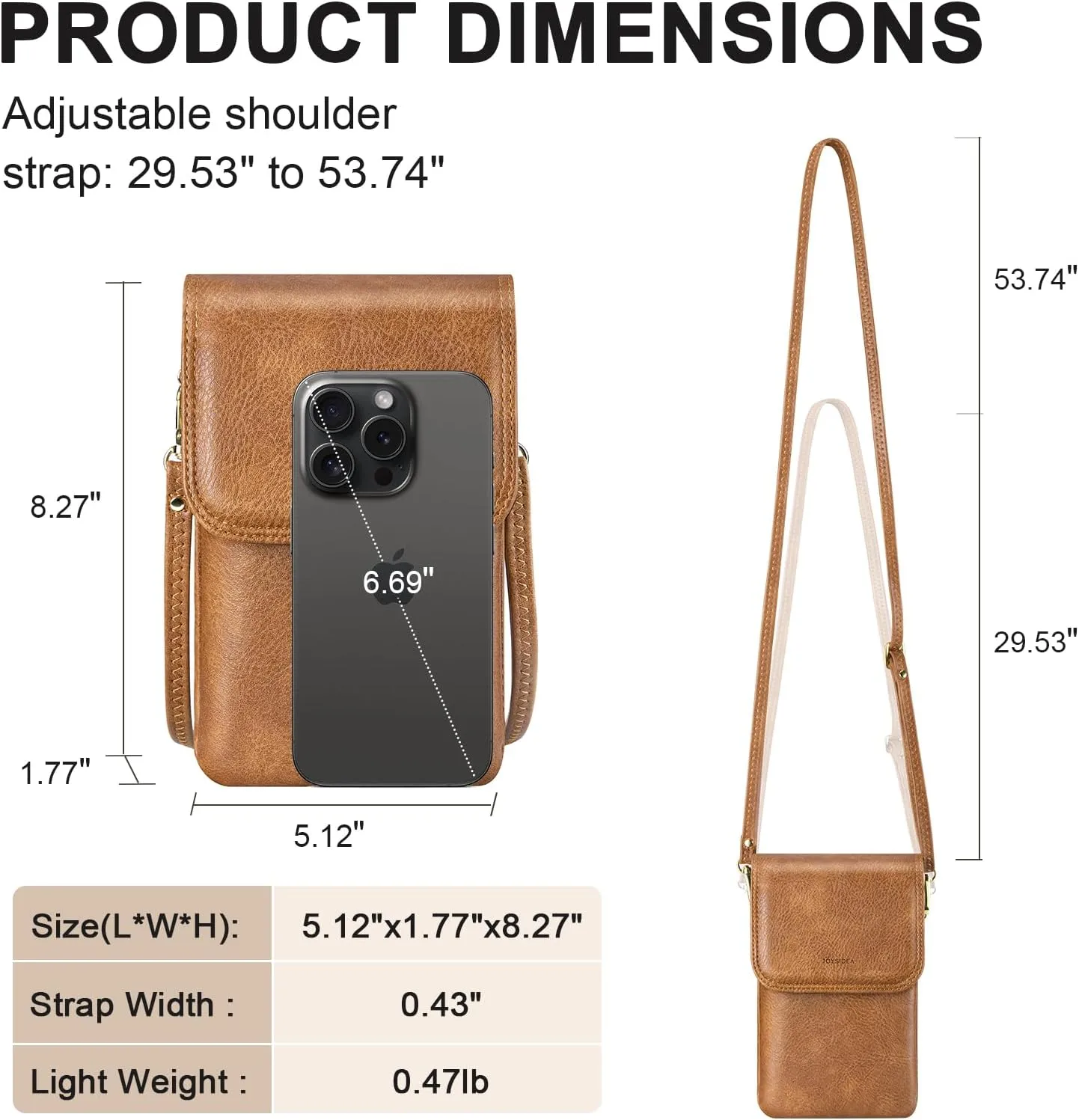 Small Crossbody Cell Phone Purse for Women, Shoulder Phone Bag Wallet Pouch