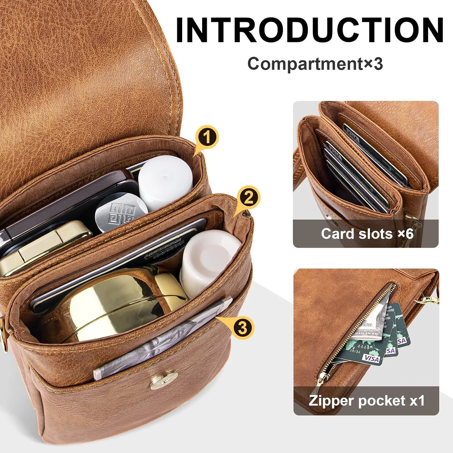 Small Crossbody Cell Phone Purse for Women, Shoulder Phone Bag Wallet Pouch