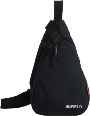 Small Crossbody Sling Backpack Men Women Sling Bag Chest Bag Daypack Nylon for Travel Workout Hiking Daily Casual (Black)