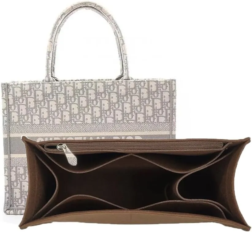 SMART DK Purse Organizer for Dior Book Tote - Premium Felt Insert with Multiple Pockets