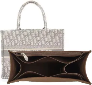 SMART DK Purse Organizer for Dior Book Tote - Premium Felt Insert with Multiple Pockets