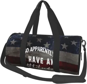 So Apparently I Have An Attitude Duffel Bag Gym Bag Travel Sports Tote Large Foldable Beach Swim Yoga4