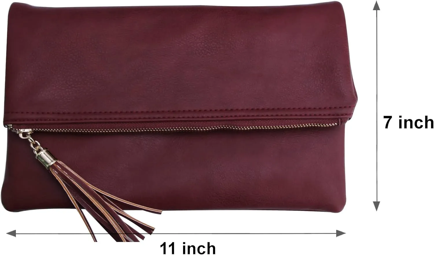 Solene Envelope Clutch Bags for Women Foldover Crossbody Tassel Wallet with Chain Strap, Elegant Evening Purse