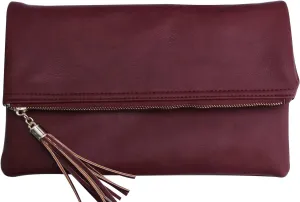 Solene Envelope Clutch Bags for Women Foldover Crossbody Tassel Wallet with Chain Strap, Elegant Evening Purse