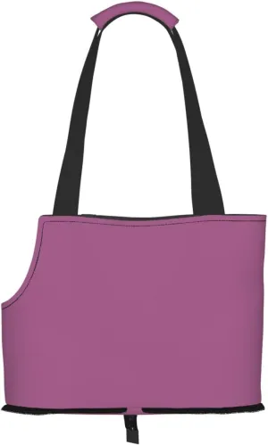 Solid Color Grape Red Printed Pet Shoulder Bag, Specially Designed for Small Dogs and Cats, Multifunctional Shoulder and Handbag