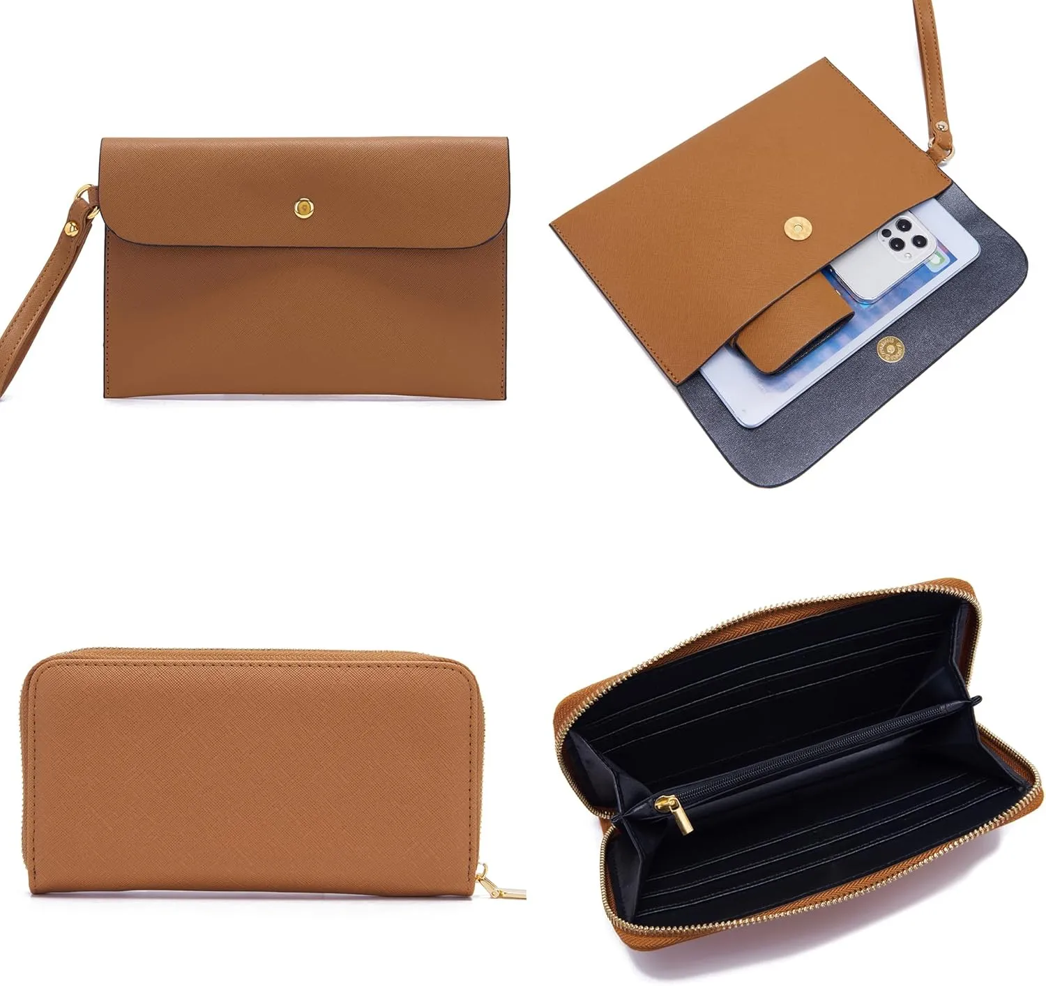 Soperwillton Handbag for Women Wallet Tote Bag Shoulder Bags Top Handle Satchel 5pcs Purse Set