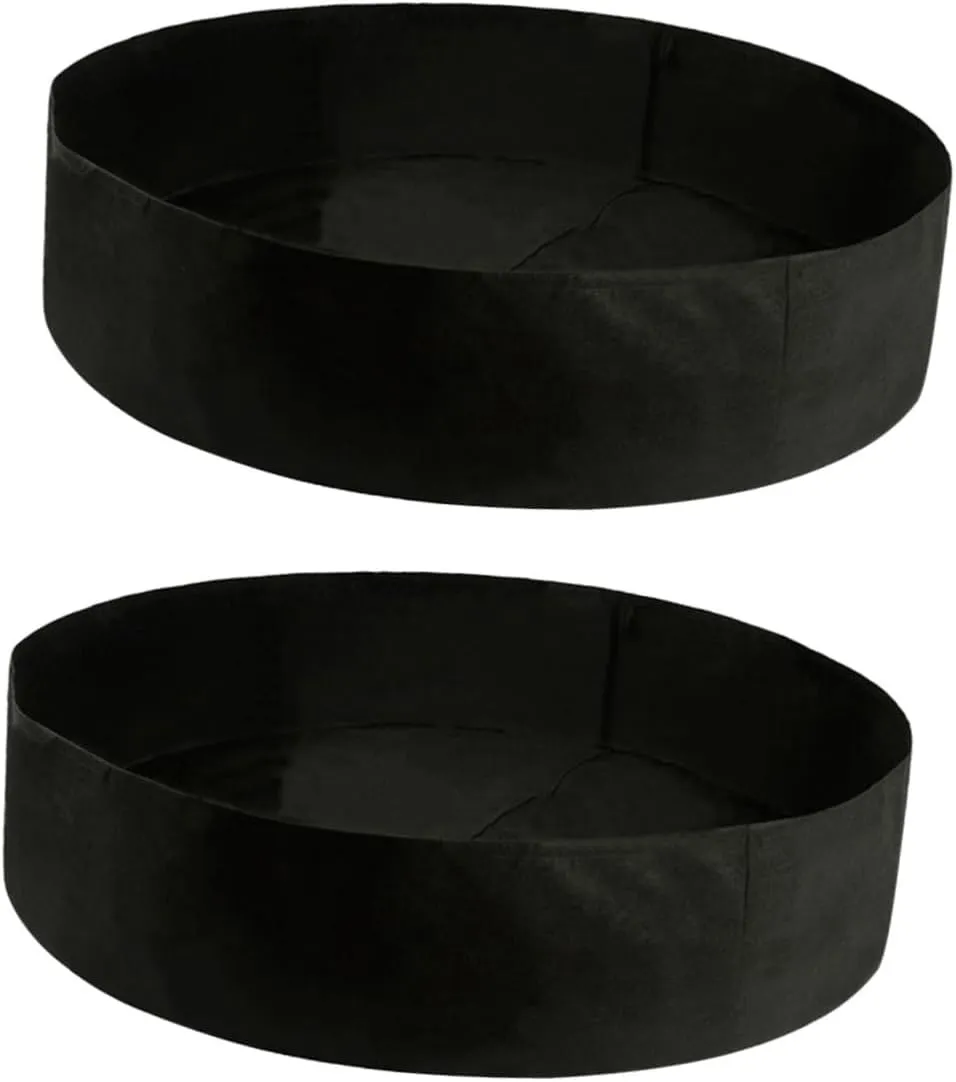 Sosoport 2 Pcs Felt Planting Bags Round Garden Planter Insulated Planting Pouch Self-draining for Indoor and Outdoor Use