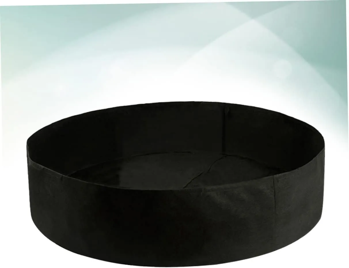 Sosoport 2 Pcs Felt Planting Bags Round Garden Planter Insulated Planting Pouch Self-draining for Indoor and Outdoor Use