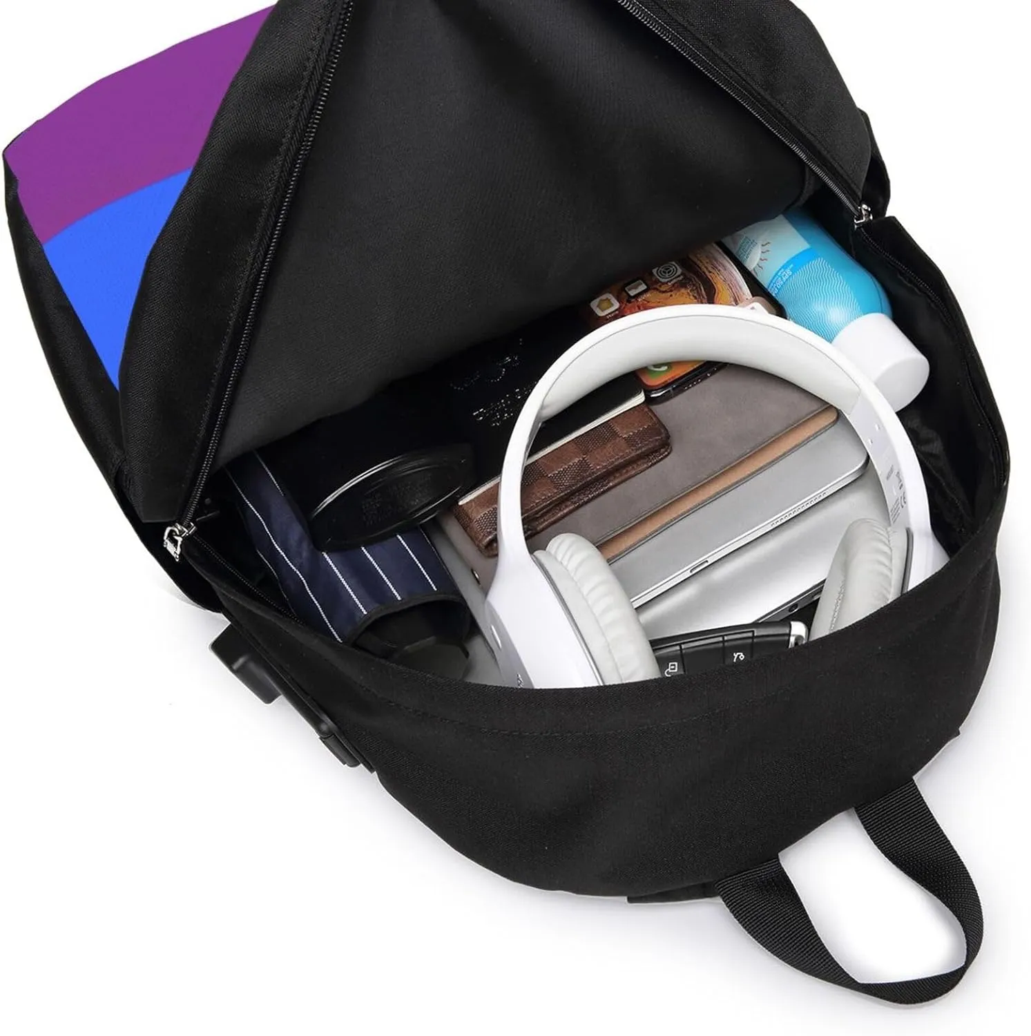 South Africa LGBT Rainbow Gay Pride Flag Laptop Backpacks Travel Backpack Casual Business Daypack Sport Rucksack Computer Bag Fits up to 17 Inch Notebook with USB Port
