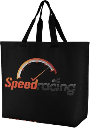 Speed-Racing Tote Bag for Women Foldable Travel One-Shoulder Portable Shopping Bag Commuter Bags
