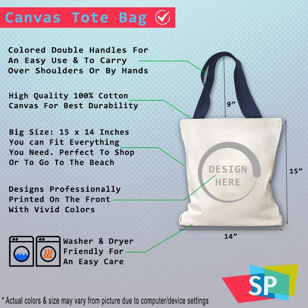 Speedy Pros Canvas Tote Bag for Women Blue Heron in Wetlands Audubon Birds Beach Bags for Women