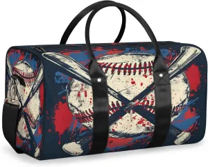 Sports Ball Baseball Travel Bag for Men Women, Gym Duffle Bags for Travel, Carry On Luggage Bag, Weekender Overnight Workout Bags
