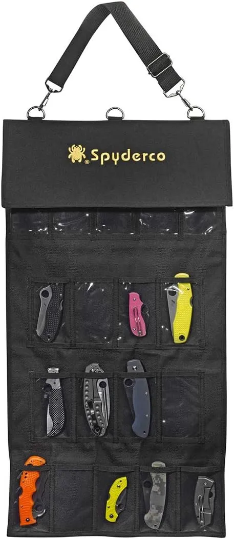 Spyderco Small SpyderPac - 18 Deep Pockets with Heavy Duty Polyester Design and Clear Plastic Window - SP2