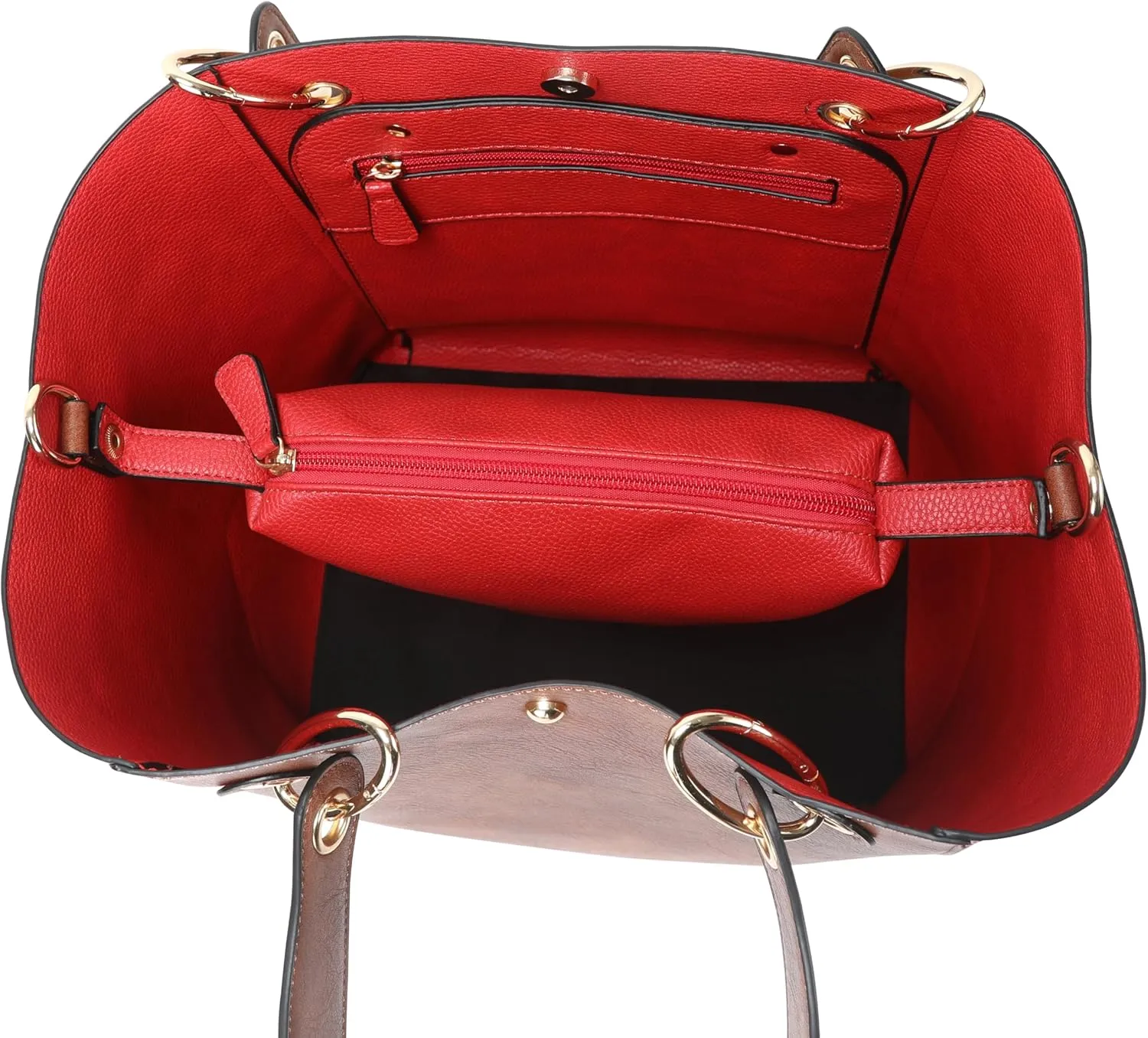 sqlp Large Work Tote Bag for Women Designer Purses and Handbags Big Bucket bags Ladies Travel Crossbody Purse Fuchsia