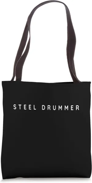 Steel Drummers. Steel Drum Player Modern Contemporary Font Tote Bag